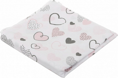 Пеленка Luna Kids Rouse Hearts 90x90 см белый с принтом 