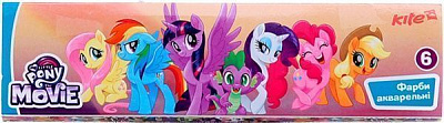Фарба акварель, 6 кольорів, без пензлика, картонна упаковка, My Little Pony Movie, LP17-040 My Little Pony
