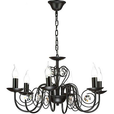 Люстра подвесная Victoria Lighting 6xE14 черный Luce/SP6 