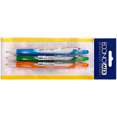 Набор ручек шариковых Economix PLASMA 3 шт. E10573 