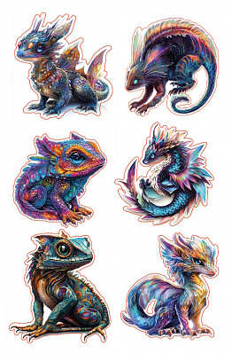 Декоративная наклейка Наш Декупаж Фэнтези существа 21x29,7 см