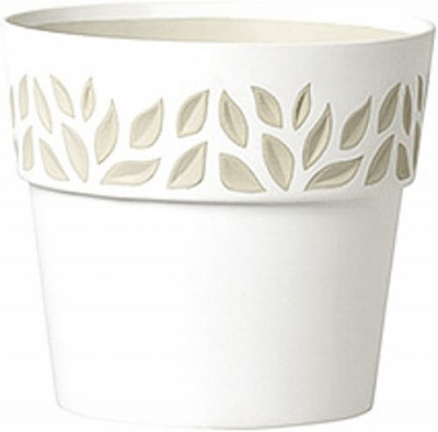 Горшок пластиковый Stefanplast Opera Orfeo круглый 7,5л белый (94300) 