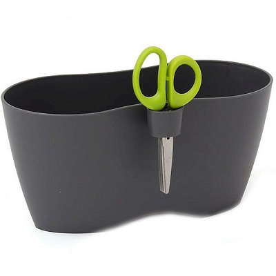 Горщик пластиковий Prosperplast Limes dublo круглий 2,3л графітовий (19508-426)