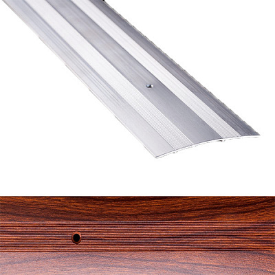 Профиль для пола алюминиевый Лугалпроф 11-А 0.9 м 3х80 мм Тик