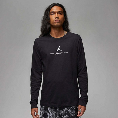 Футболка Nike M J DF SPRT GFX LS CREW DV8446-010 р.L черный
