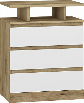 Комод Грейд Concord №1 3ш 650x815x400 мм дуб крафт золотой/нимфея альба