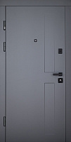 Дверь входная Abwehr КС (494+494) 086L(АСФ)+(СМБ) асфальт / белый супермат 2050х860 мм левая