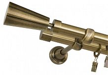 Карниз Bojanek VASO подвійний укомплектований d19 мм 200 см антична латунь 