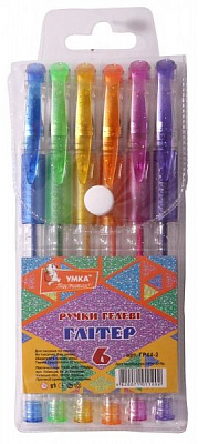 Набор ручек гелевых Умка Глиттер 6 цветов ГР44-2 