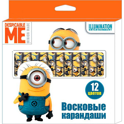 Карандаши восковые Universal Studios 12 цветов Перо