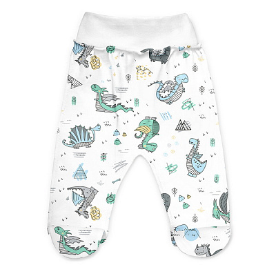 Повзунки ясельні ТМ Софія Дракони р.56 білий із малюнком 412256