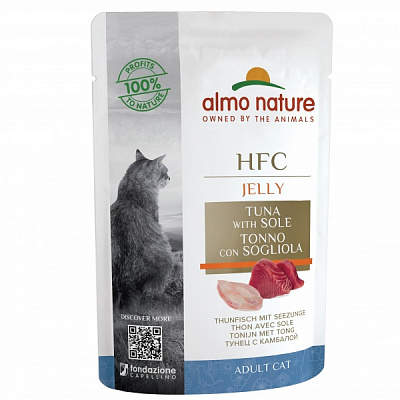 Консерва Almo Nature HFC Cat Jelly с тунцом и камбалой 55 г