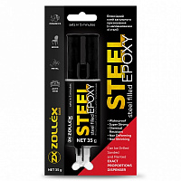 Клей епоксидний Zollex ST-400 2-комп (шприц) чорний 35 г