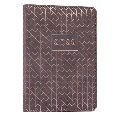 Щоденник датований коричневий Leo Planner Cluster A6 2022