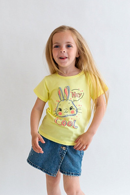 Футболка для девочек KOSTA р.110–116 желтый 0540-3 