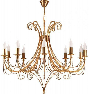 Люстра подвесная Kemar Karana KN/10/AK 10x60 Вт E14 старое золото 