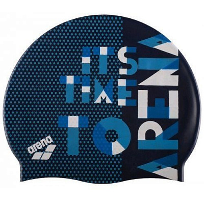 Шапочка для плавания Arena PRINT JR 94171-708 one size синий