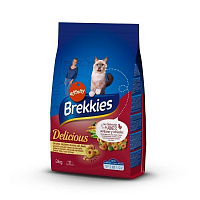 Корм Brekkies "Delice Meat" для взрослых котов 3 кг