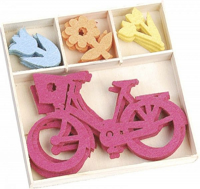 Декоративное изделие из фетра Прогулка 20 шт. разноцветный, 218001230 10,5х10,5 см