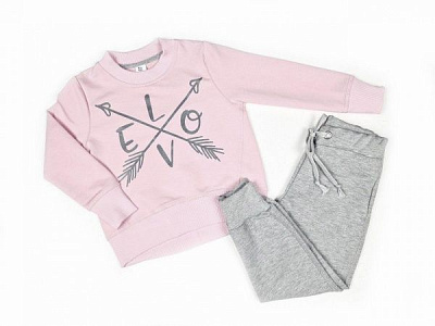 Спортивний костюм Luna Kids 1 д/д р.98 рожевий/сірий