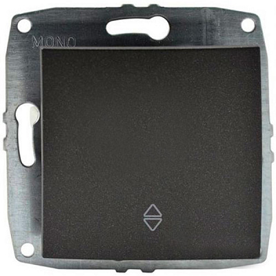 Выключатель проходной одноклавишный Mono Despina без подсветки 10 А 250В графитовый 102-202025-109