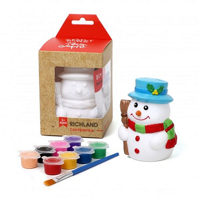 Набір для творчості скарбничка-розмальовка Сніговик Річ-Ленд