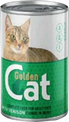 Консерва для взрослых котов всех пород Golden Cat с олениной 415 г