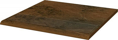 Клінкерна плитка Asti brown stopnica prosta 30x30 Ceramika Paradyz
