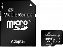 Карта пам'яті MediaRange microSDHC 128 ГБ Class 10UHS-I (MR945 ) + SD адаптер