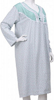 Нічна сорочка з довгим рукавом р. XL-2XL білий із принтом 335 