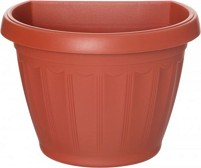 Горщик пластиковий Алеана Терра настінний фігурний 5,2л (113066) теракот