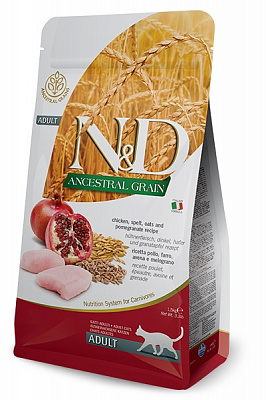Корм сухой для взрослых котов Farmina N&D AncestralGrain