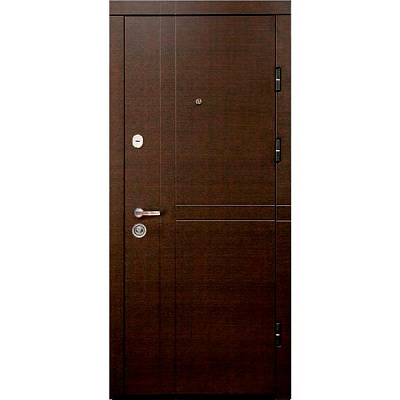Дверь входная Министерство дверей ПК 180/161 венге горизонт темный / царга шале 2050х860мм правая