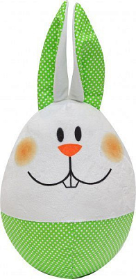 Подушка декоративная Заяц 22x45 см салатовый Анна 