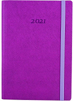 Дневник датированный 2021, CROSS, сиреневый, А5, мягкая обложка с резинкой Optima O25235-12 