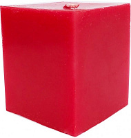 Свічки Куб 6х6 см червона KOZAK