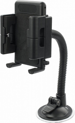 Тримач для мобільного телефона з гнучкою ручкою для автомобілів чорний
