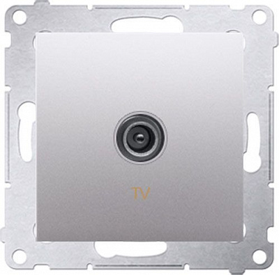 Розетка TV Simon Premium серебряный DAK1.01/43
