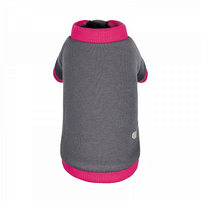Толстовка Pet Fashion Bim XS сірий із рожевим