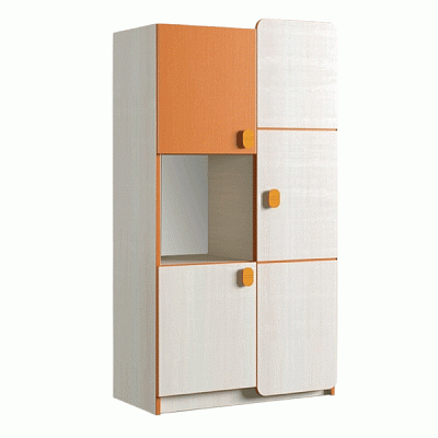 Шкаф книжный Феникс Санта 3Д 800х400х1400 мм дуб молочный