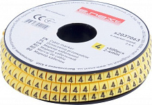 Маркер кабельний E.NEXT №4 500 шт./уп. 2-4 мм жовтий 