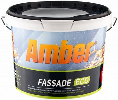 Фарба латексна водоемульсійна Amber Fassade Eco мат білий 3л