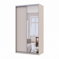 Шкаф-купе Сити Лайт Doros зеркалоДСП 1,2 м 1200x600x2250 мм кашемир двери / ДСП/зеркало