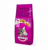 Корм сухой для кормления кошек от 1 до 8 лет Whiskas с говядиной 14 кг