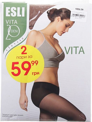 Колготки женские ESLI Vita р. 4 бежевый 2 шт. 