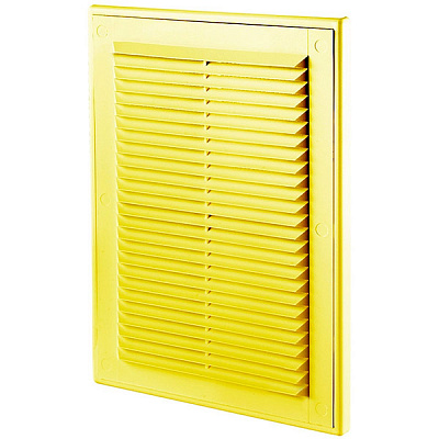 Решетка Домовент ДВ 125с пластик желтый 