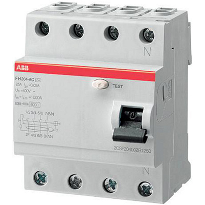 Реле дифференциальное ABB FH204 AC-63/0.03