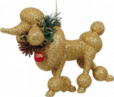 Ялинкова іграшка Пудель 11x9см LD08056