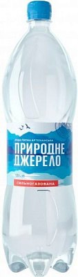 Вода Природне джерело питьевая артезианская газированная 1.5 л (4820097892045)
