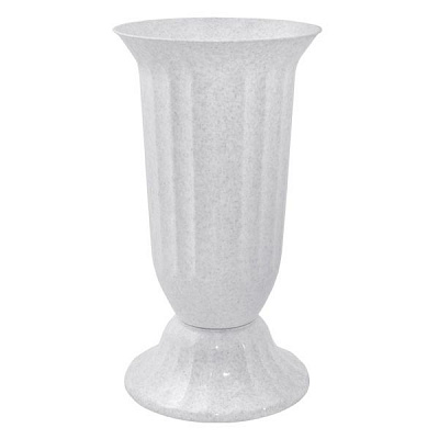 Вазон пластиковый Алеана Флора круглый 12л белый с серым (114033) 